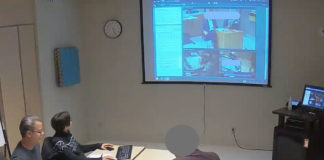 Sylvie Grosjean et ses collègues en simulation de télémédecine
